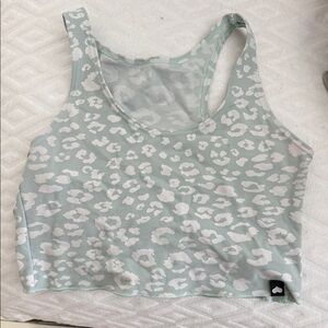 Booty by brabants green cheetah tank top sports bra